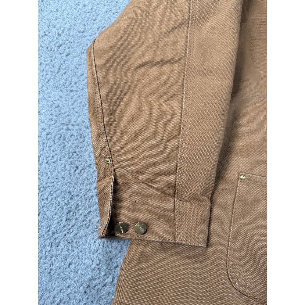 Carhartt Chore‎ Coat Jacket Mens 2XL Tall Brown Blanket Lined Canvas Workwear - Picture 3 of 13